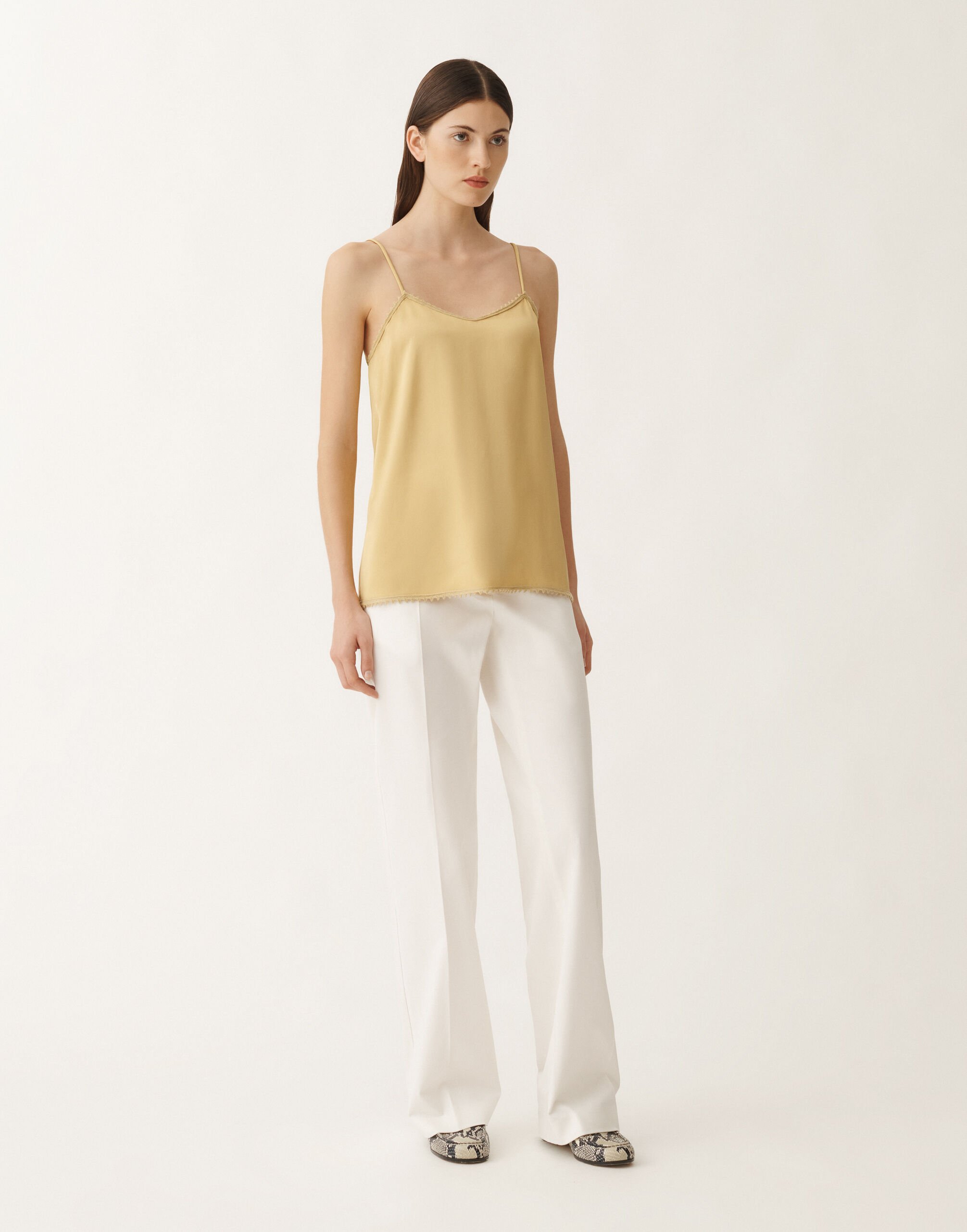 Fabiana Filippi Lingerie-Top aus Satin in Viskose, gold GELB TPD265F302L2220000