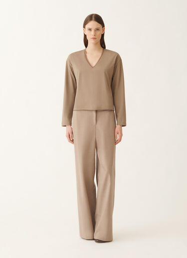 Fabiana Filippi Jersey top, bark Brown JED225F862L6960000