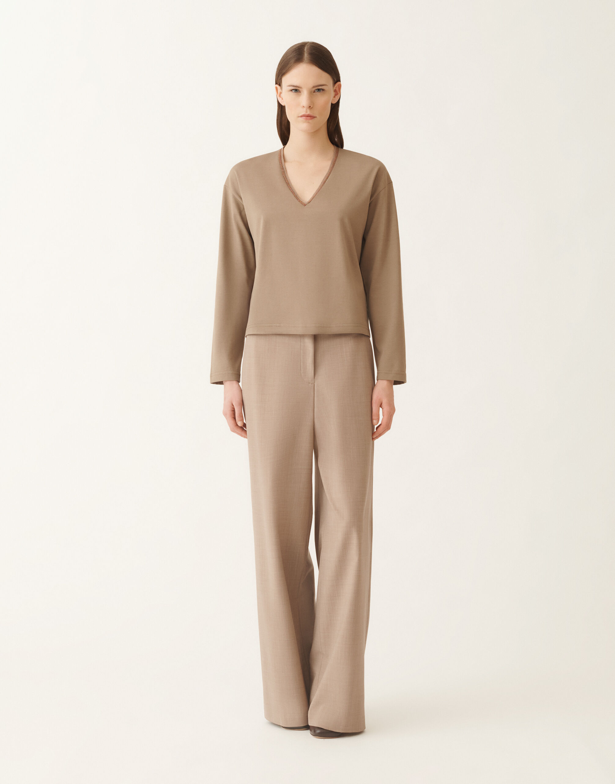Fabiana Filippi Jersey top, bark Brown JED225F862L6960000
