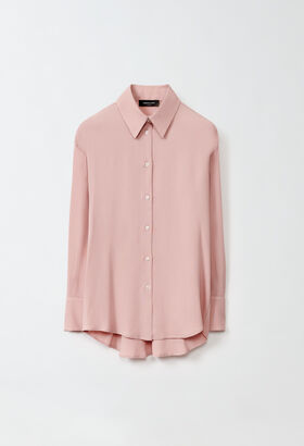 Fabiana Filippi Silk marocain shirt, medium pink PINK JED224F278SK000000