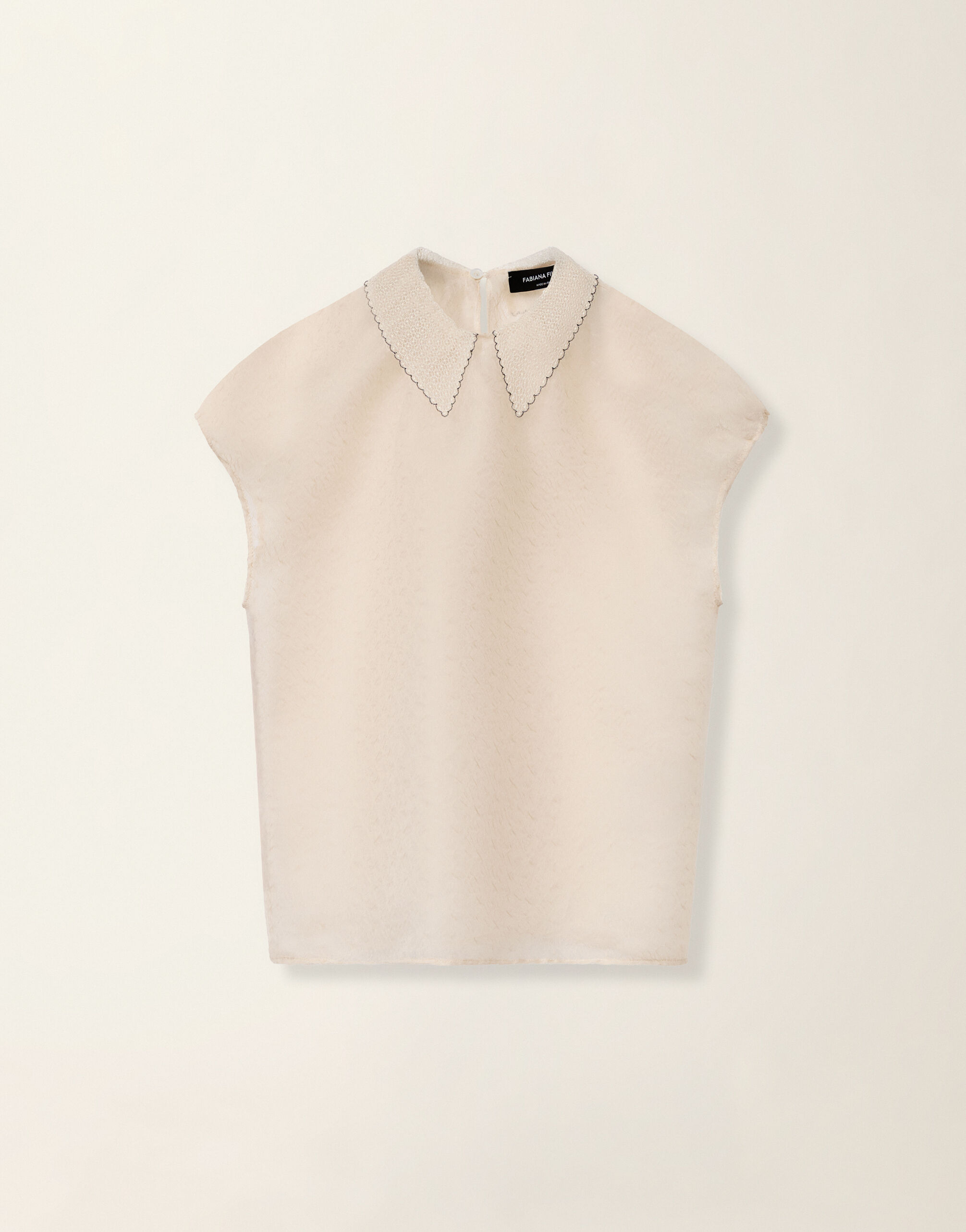 Top en organza, beurre Fabiana Filippi Top en organza, beurre Beurre TPD216F353M3210000