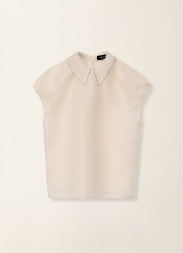 Top en organza, beurre Fabiana Filippi Top en organza, beurre Beurre TPD216F353M3210000
