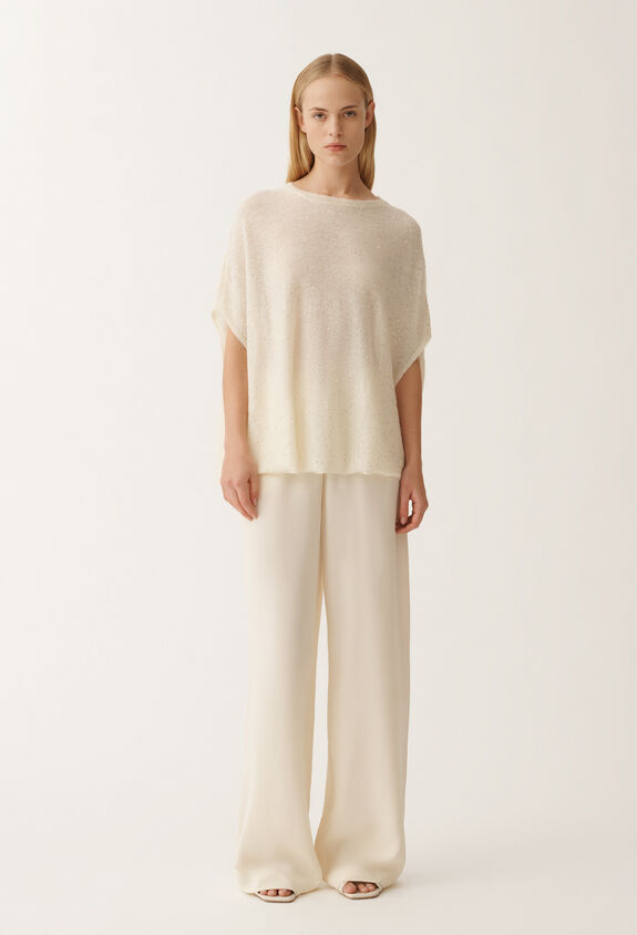 Fabiana Filippi Cape aus Mohair, mastix WEISS MAD265F082D8170000