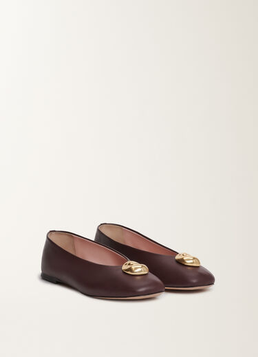 Fabiana Filippi Nappa leather ballet flats, ebony BROWN ASD215A807L8200000