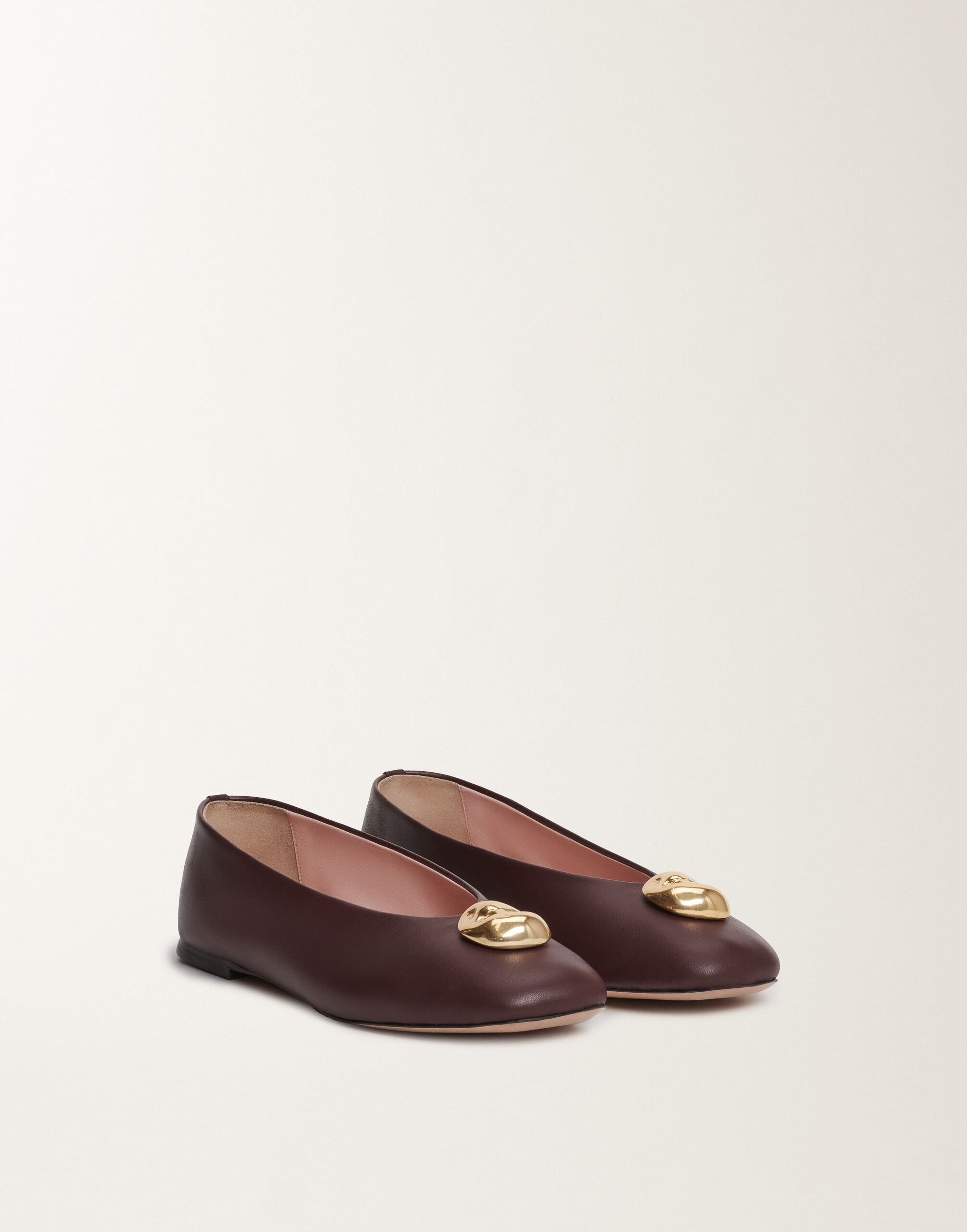 Fabiana Filippi Nappa leather ballet flats, ebony BROWN ASD215A807L8200000