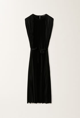 Fabiana Filippi Pleated jersey dress, black AQUAGREEN ABD275F625L2330000