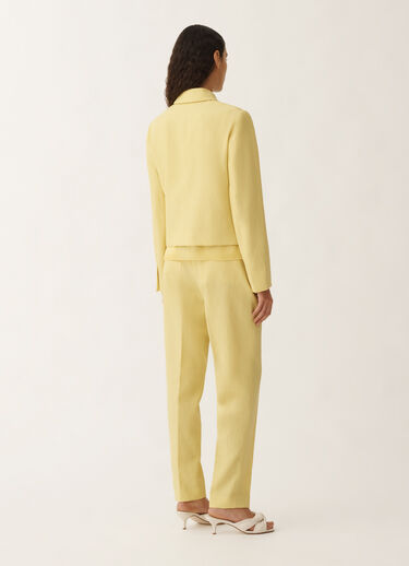 Fabiana Filippi Jacke aus Geflecht in Wolle und Leinen, zedernfarben GELB GCD265F314D8220000