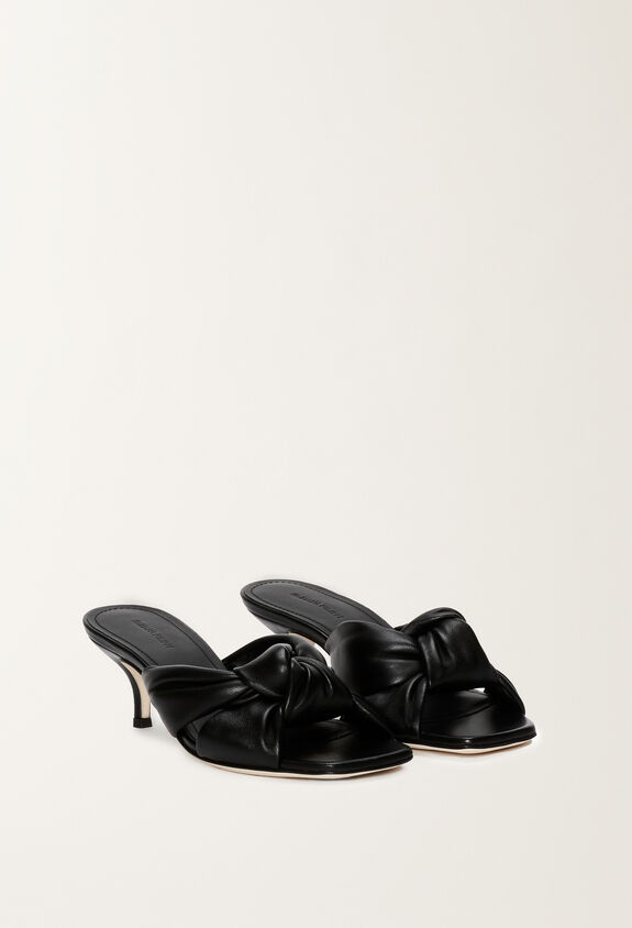 Fabiana Filippi NAPPA MULES WITH KNOT DETAIL BLACK ASD274A926H1400000