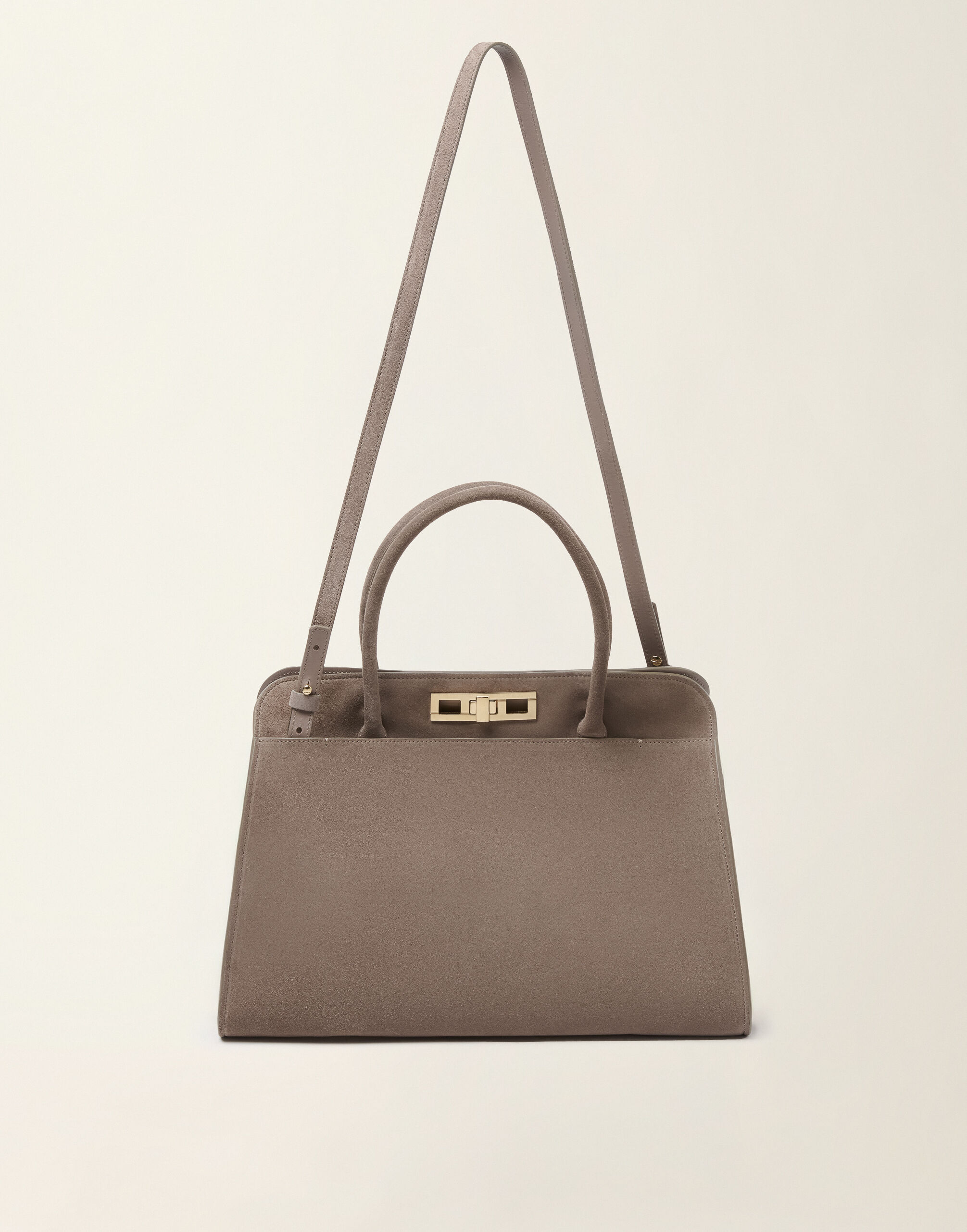 Fabiana Filippi Grand sac à main en daim, moka meringue Moka meringue BGD216A851M5000000