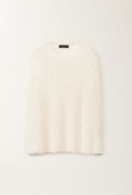 Fabiana Filippi Cape en mohair, mastic BLANC MAD265F082D8170000