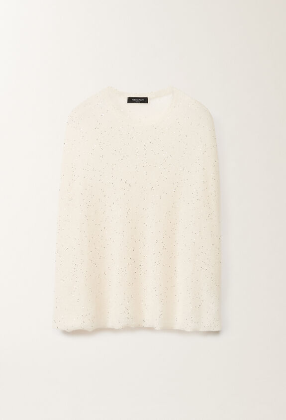Fabiana Filippi Cape aus Mohair, mastix WEISS MAD265F082D8170000