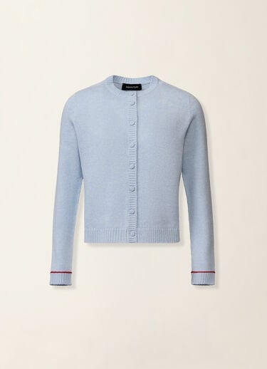 Brushed Platinum cardigan, light blue and red Fabiana Filippi Brushed Platinum cardigan, light blue and red Light blue and red MAD216F039M2700000