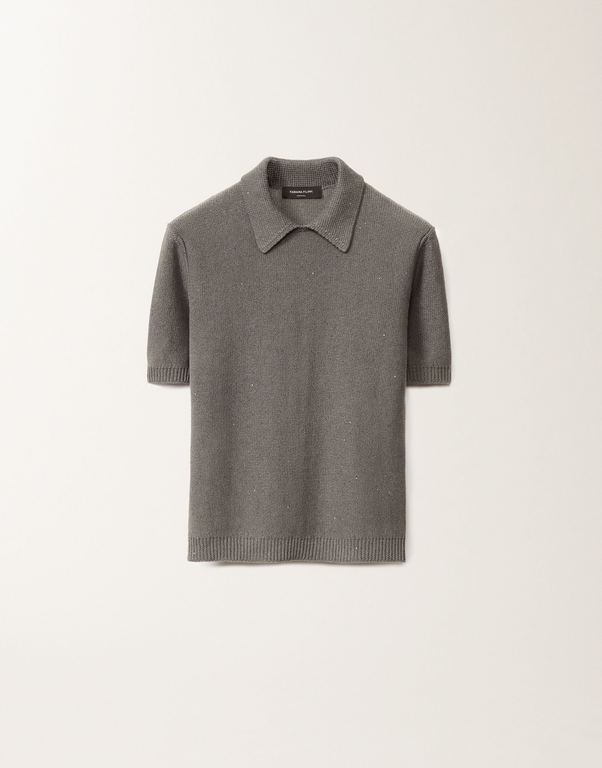 Sweater with polo collar on sale