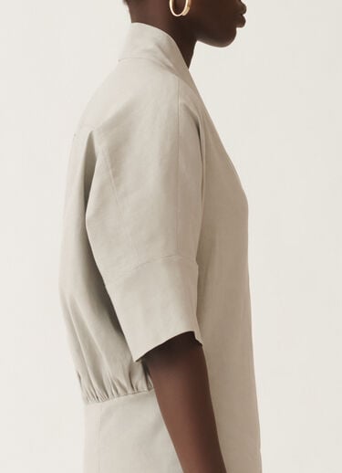 Fabiana Filippi Kleid aus Leinen und Stretch-Viskose, stahl STAHL ABDC02F119H5490000