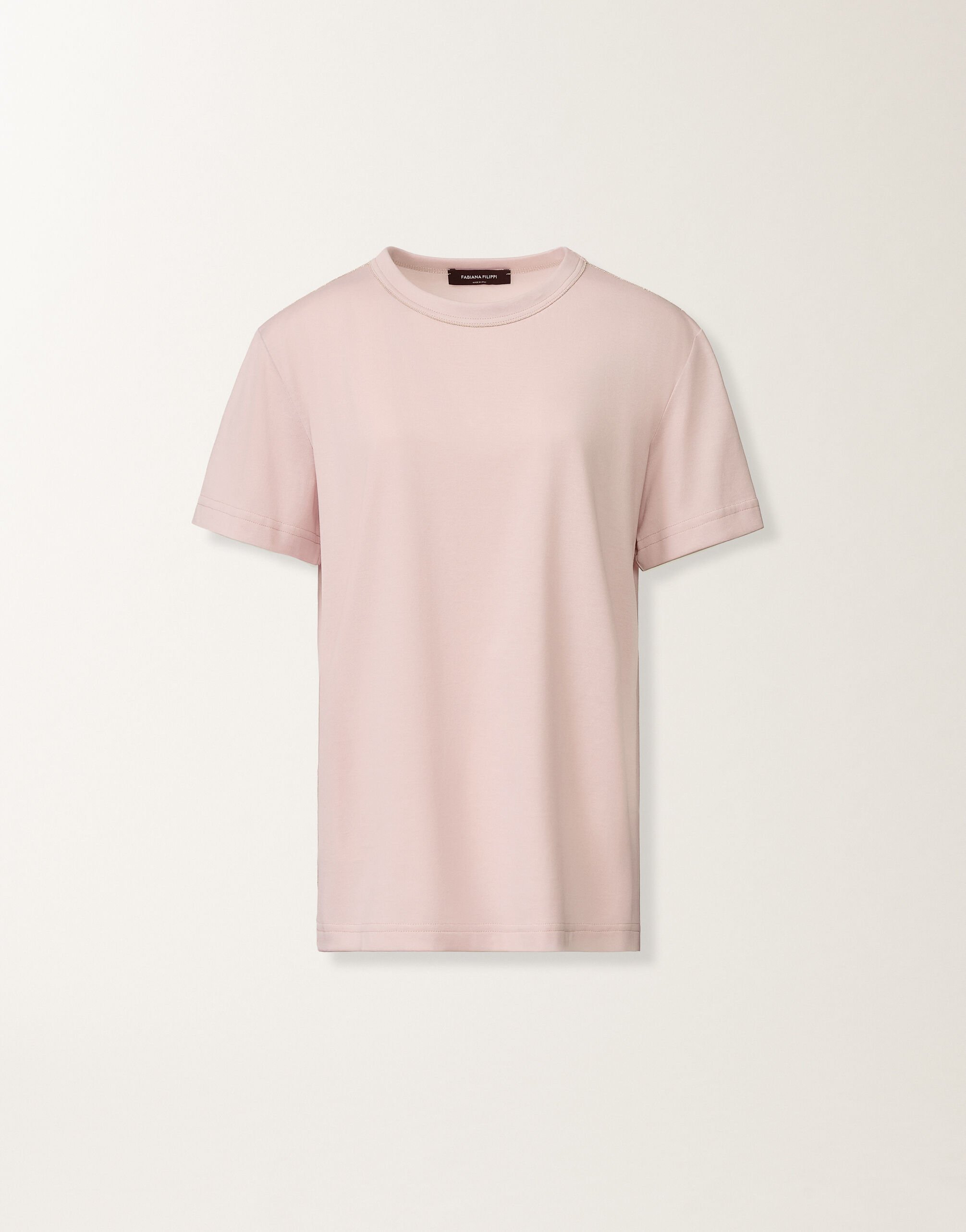 Fabiana Filippi T-Shirt aus Jersey, rosa Lila Fliederrosa JED266F133L7960000