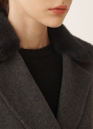 Fabiana Filippi Double-faced cashmere coat, slate Grey CTD225F673L6350000
