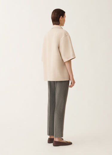 Fabiana Filippi Double wool shirt jacket, rope and wicker BEIGE CTD215F306L5530000