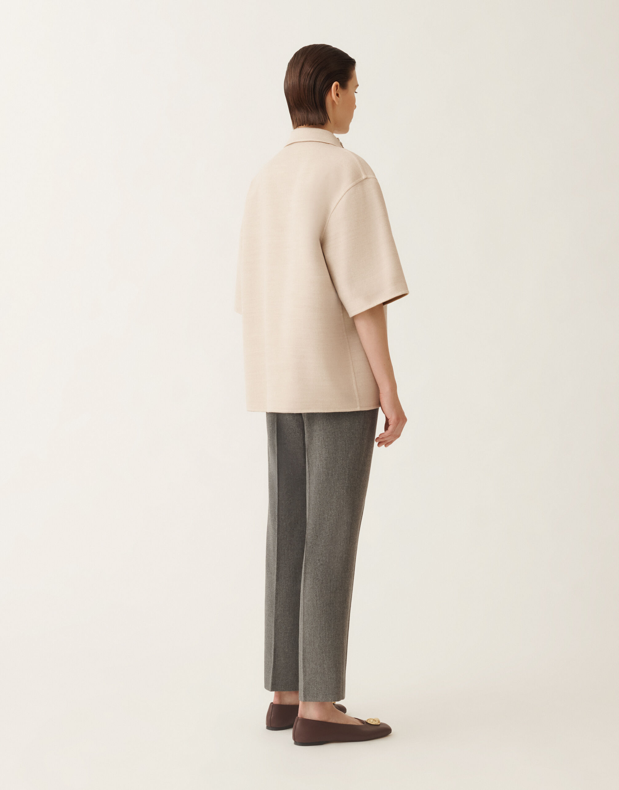 Fabiana Filippi Double wool shirt jacket, rope and wicker BEIGE CTD215F306L5530000