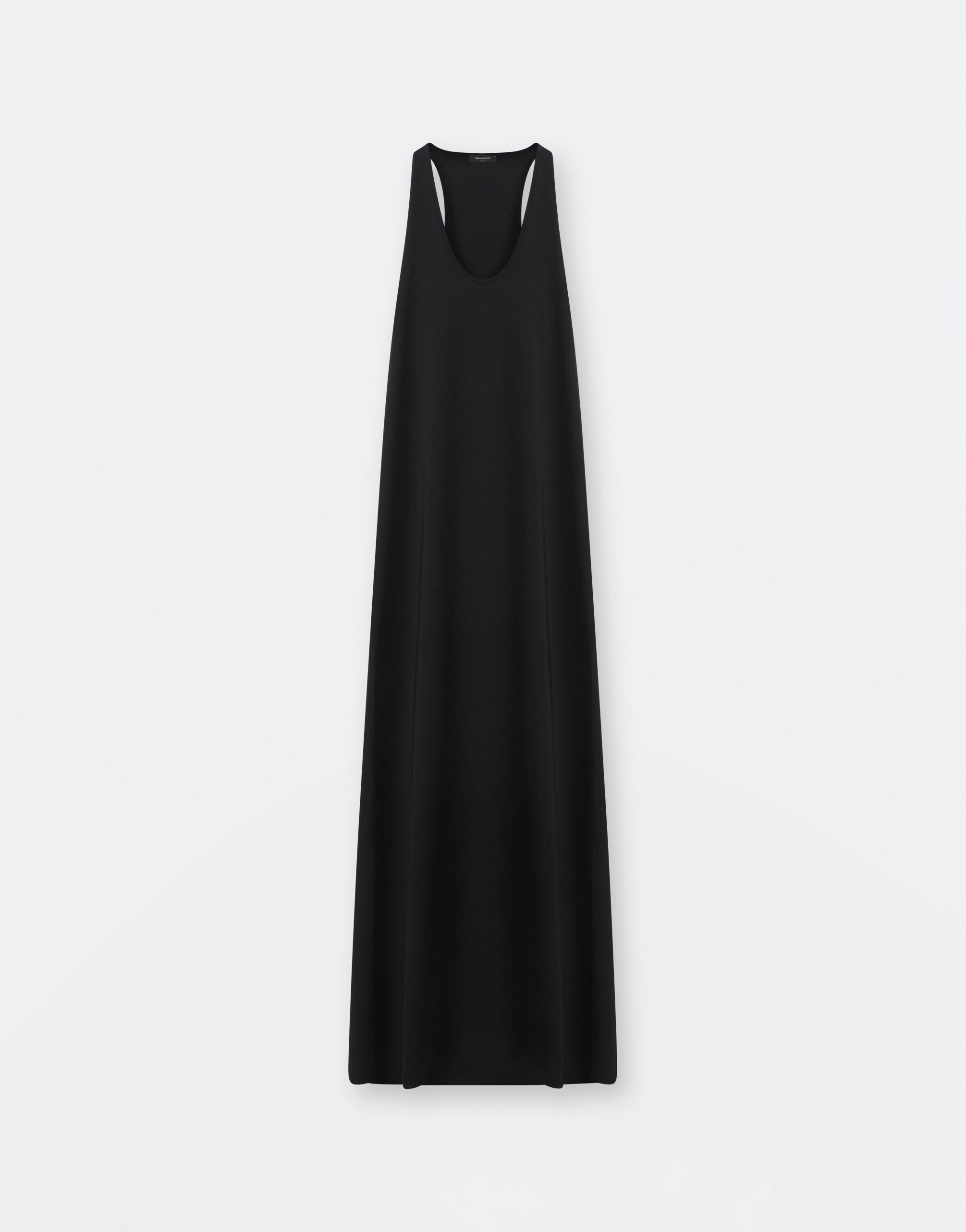 Fabiana Filippi Langes Kleid aus Viskose, Schwarz ABD274F499H4800000