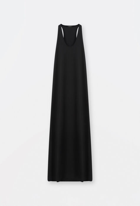 Fabiana Filippi Long viscose dress, black ABD274F741H2970000