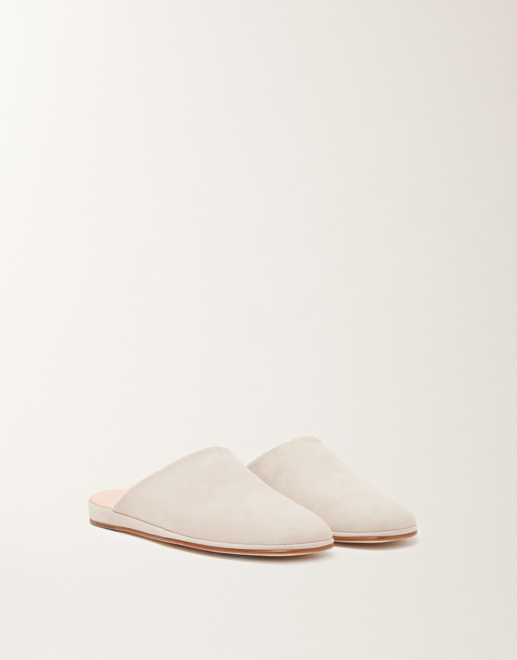 Fabiana Filippi Suede slippers in ice grey Gray ASD266A820M0200000