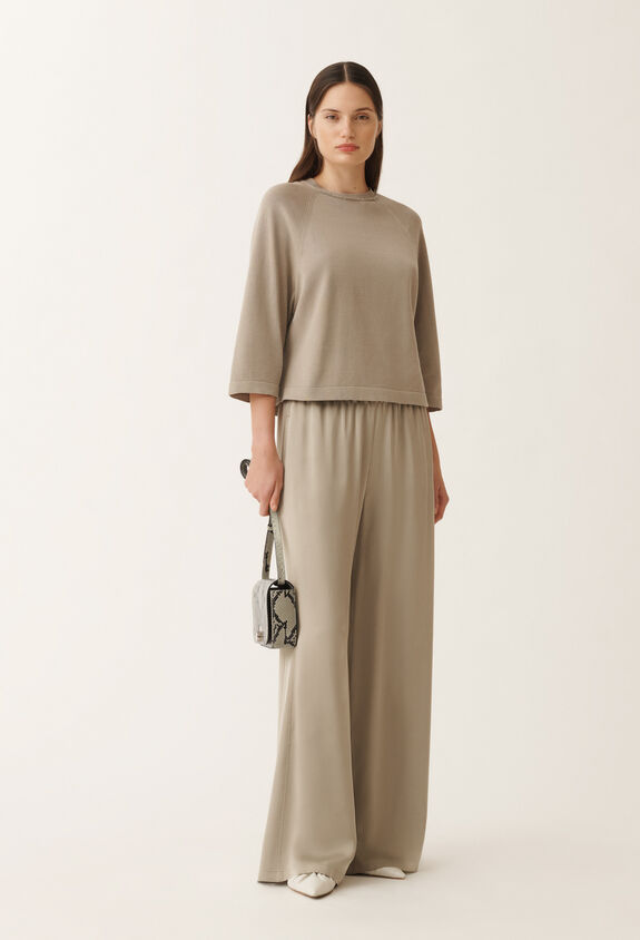Fabiana Filippi Organic cotton cape, clay CLAY MAD275F481L2470000