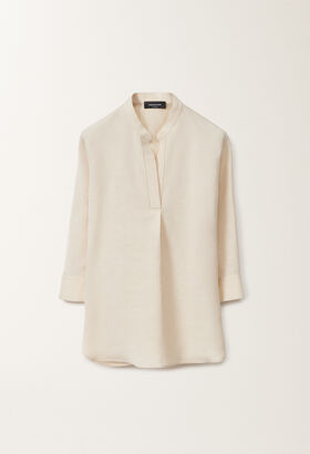 Fabiana Filippi Camicia in lino e viscosa, sabbia light SABBIA CADC02F351H5470000