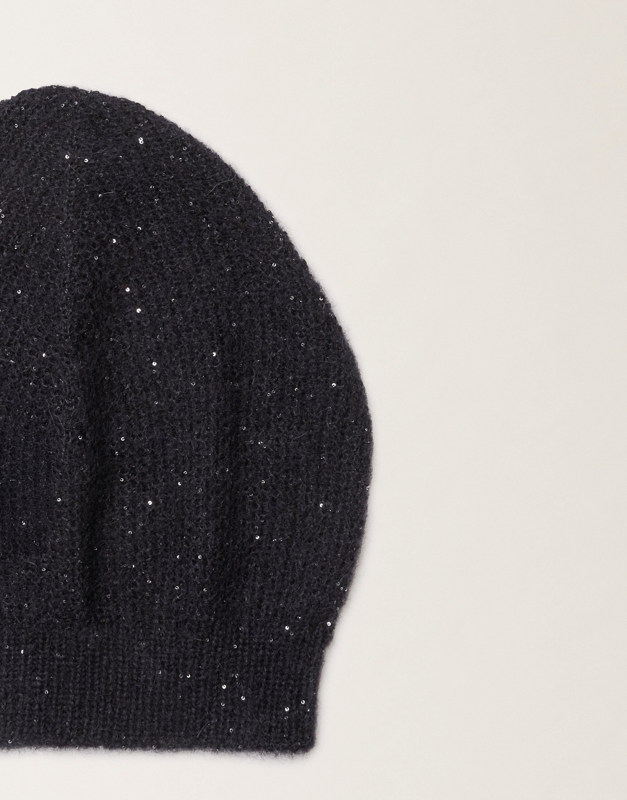 Fabiana Filippi Mohair beanie with micro sequins, midnight blue Blue SAD266A880L7950000
