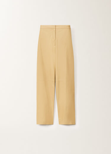 Fabiana Filippi Norcia lightweight nappa leather trousers, gold YELLOW PLD265F331D7510000