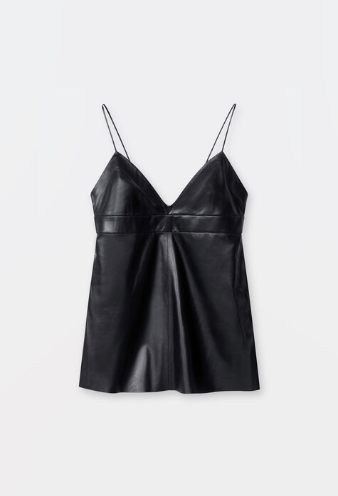 Fabiana Filippi Nappa leather lingerie top, black PLD264F209I9090000