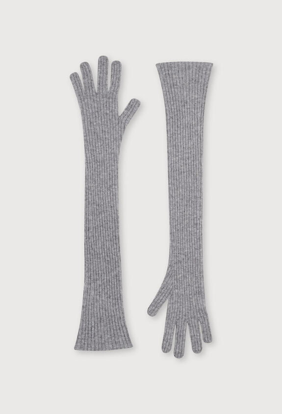 Long cashmere gloves, rock & Filippi® Women | grey Fabiana for Hats Gloves