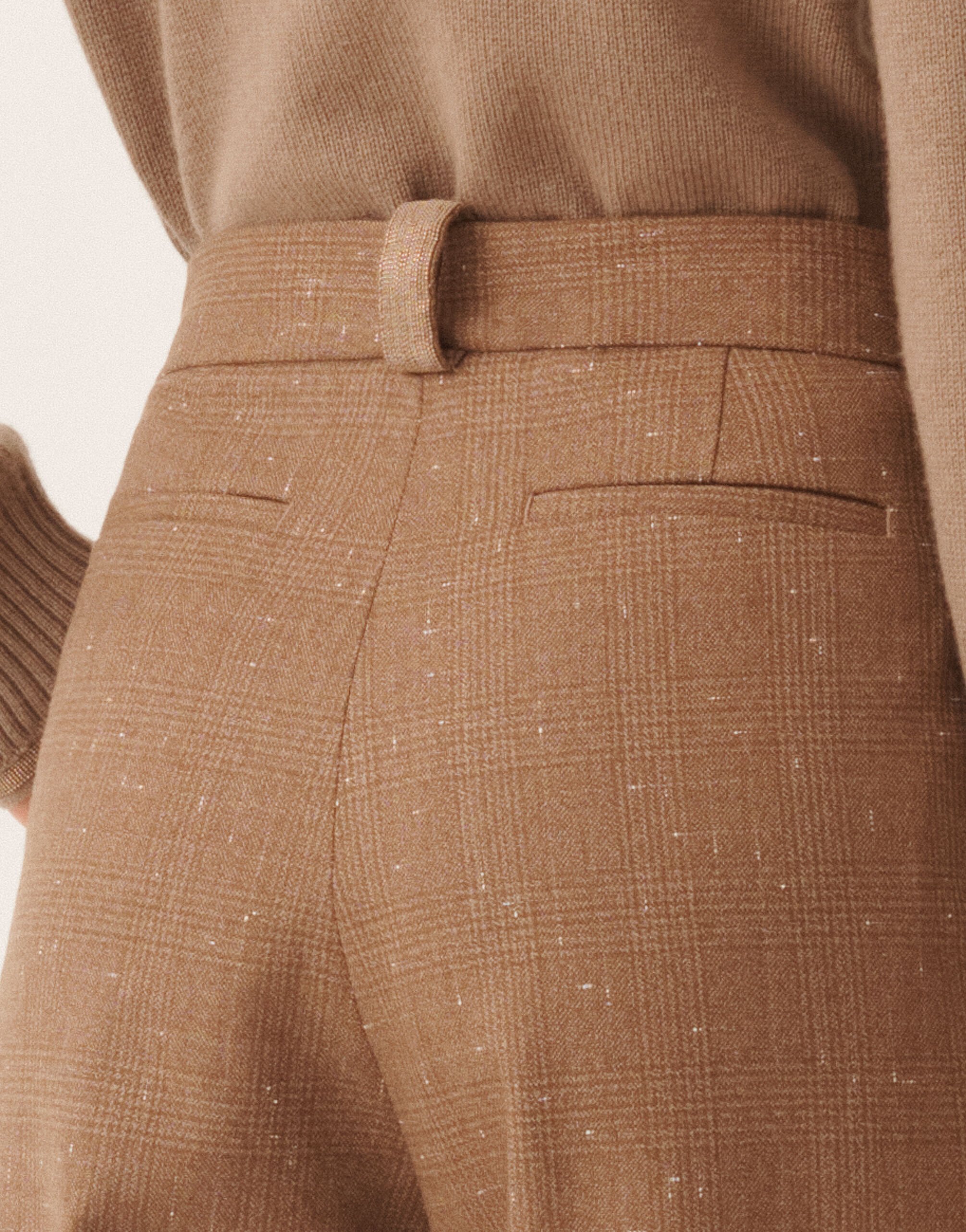 Fabiana Filippi Prince of Wales trousers, birch Beige PAD225F358L6310000
