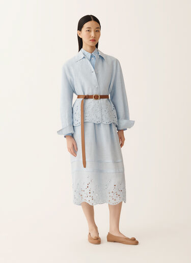 Fabiana Filippi Giacca in tela di lino, azzurro cielo AZZURRO CIELO GCD276F665M1780000