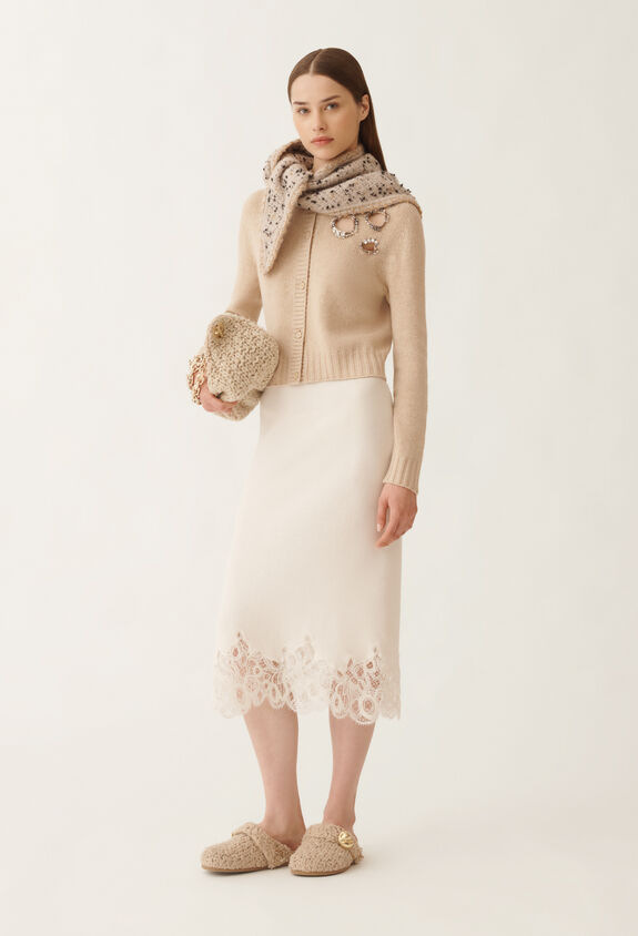 Fabiana Filippi Platinum cardigan, rope BEIGE MAD215F057L5370000