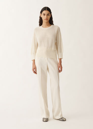 Fabiana Filippi Maglia in mohair, mastice BIANCO MAD265F040D8170000