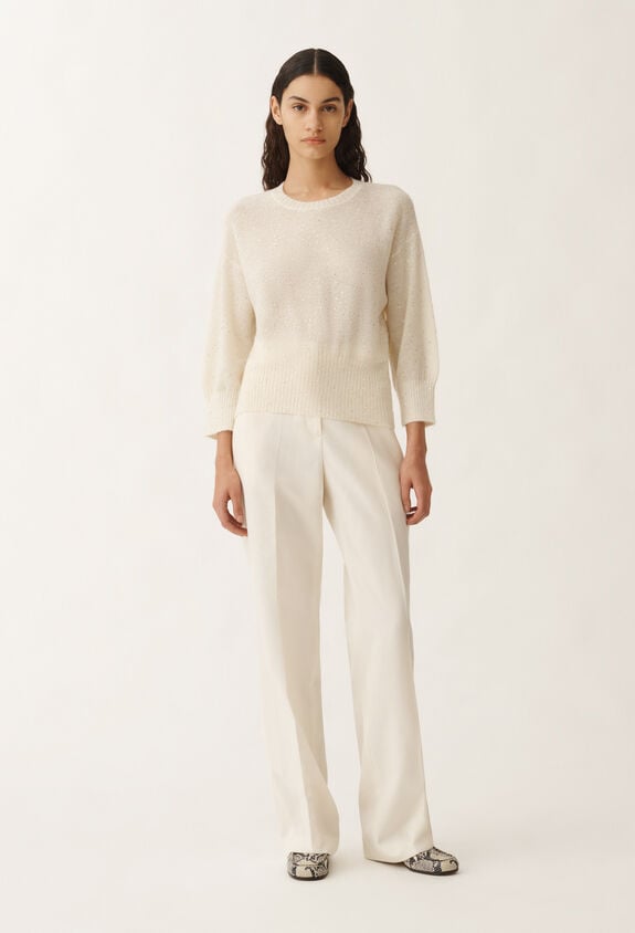 Fabiana Filippi Mohair sweater, putty WHITE MAD265F040D8170000