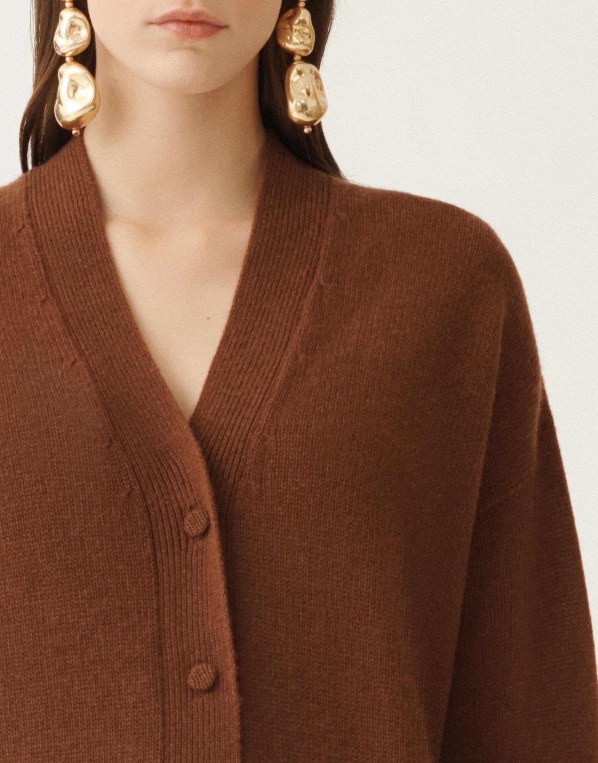 Fabiana Filippi Cardigan aus Kaschmir, Mahagoni Braun MAD215F014N9000000