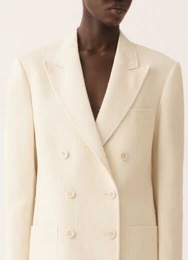 Fabiana Filippi Chaqueta cruzada en tailoring goccia fil coupé, color mantequilla Mantequilla GCD266F216L7820000