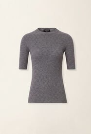 Platinum crewneck sweater, charcoal Fabiana Filippi Platinum crewneck sweater, charcoal Charcoal MAD216F022D2300000