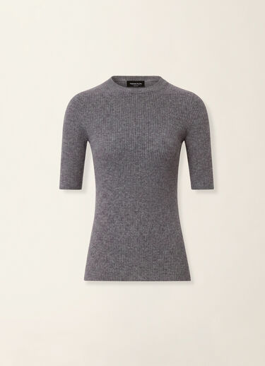 Platinum-Pullover mit Rundhalsausschnitt, Anthrazit Fabiana Filippi Platinum-Pullover mit Rundhalsausschnitt, Anthrazit Anthrazit MAD216F022D2300000