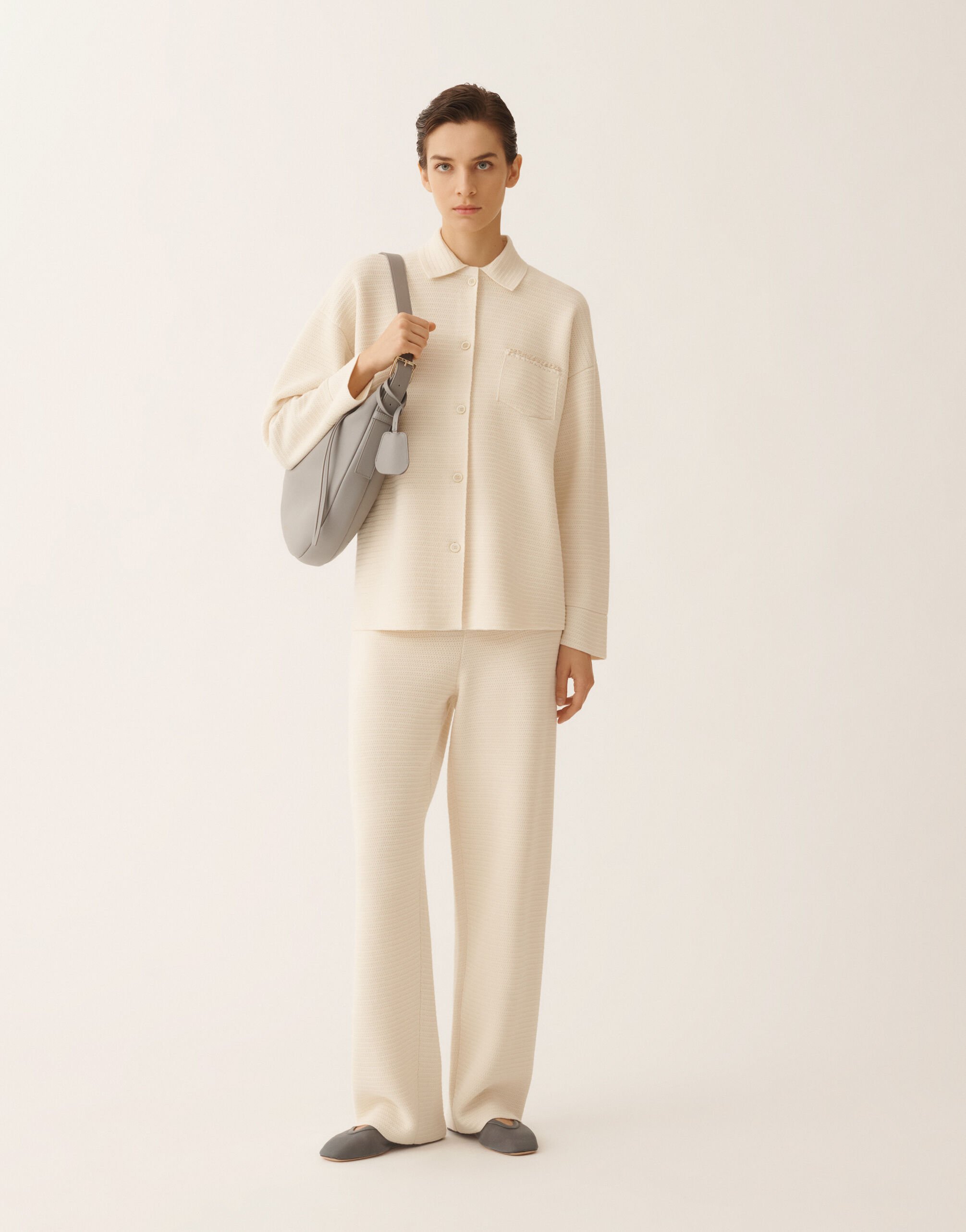 Fabiana Filippi Jogginghose aus Wolle und Baumwolle, in der Farbe Butter Butter PAD266F336D5100000