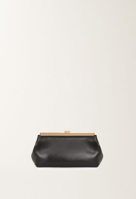 Fabiana Filippi Nappa leather clutch, black BLACK BGD265A849L2560000