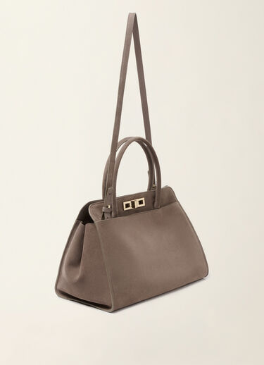 Fabiana Filippi Grand sac à main en daim, moka meringue Moka meringue BGD216A851M5000000