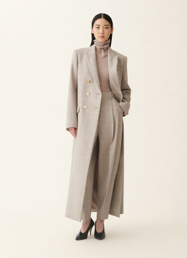 Cappotto doppiopetto in mouliné, moka meringa Fabiana Filippi Cappotto doppiopetto in mouliné, moka meringa Moka meringa CTD216F201D9830000