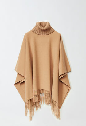Fabiana Filippi PLATINUM CAPE WITH TURTLE NECK BROWN BGD224A866L1020000