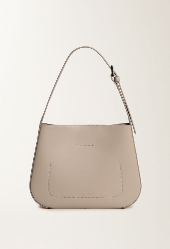 Fabiana Filippi Eclissi small calfskin hobo bag, marble GREY BGD215A858L8030000