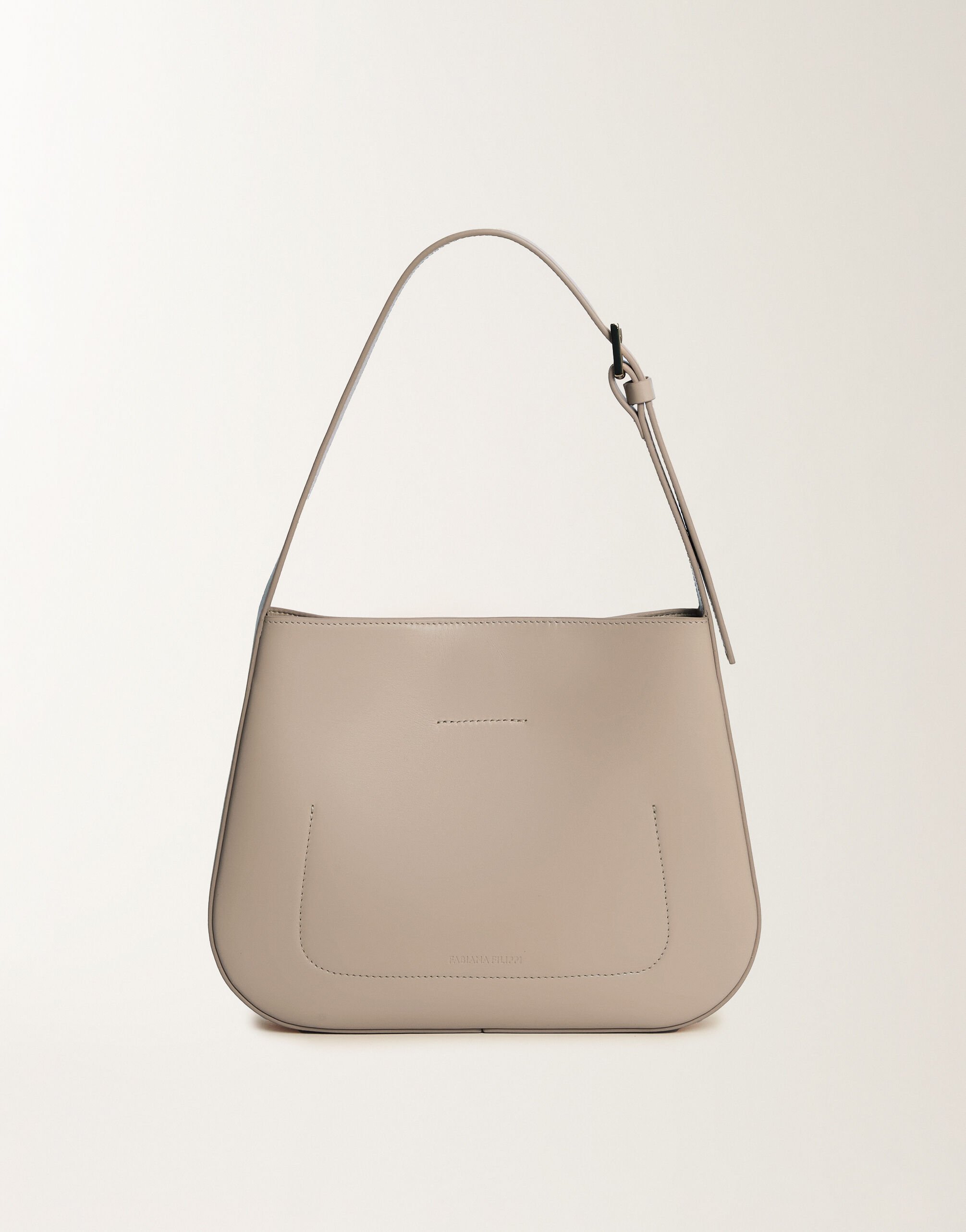 Fabiana Filippi Hobo Eclissi piccola in pelle di vitello, marmo GRIGIO BGD215A858L8030000