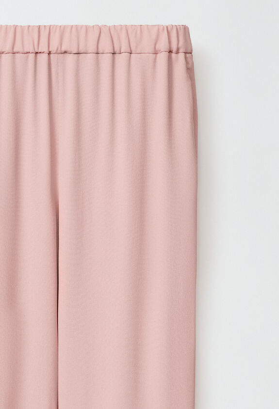 Fabiana Filippi Silk marocain trousers, medium pink PINK PAD224F255SK100000