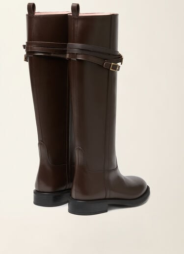 Fabiana Filippi Riding boot in brushed calfskin, ebony Ebony ASD216A821M5130000