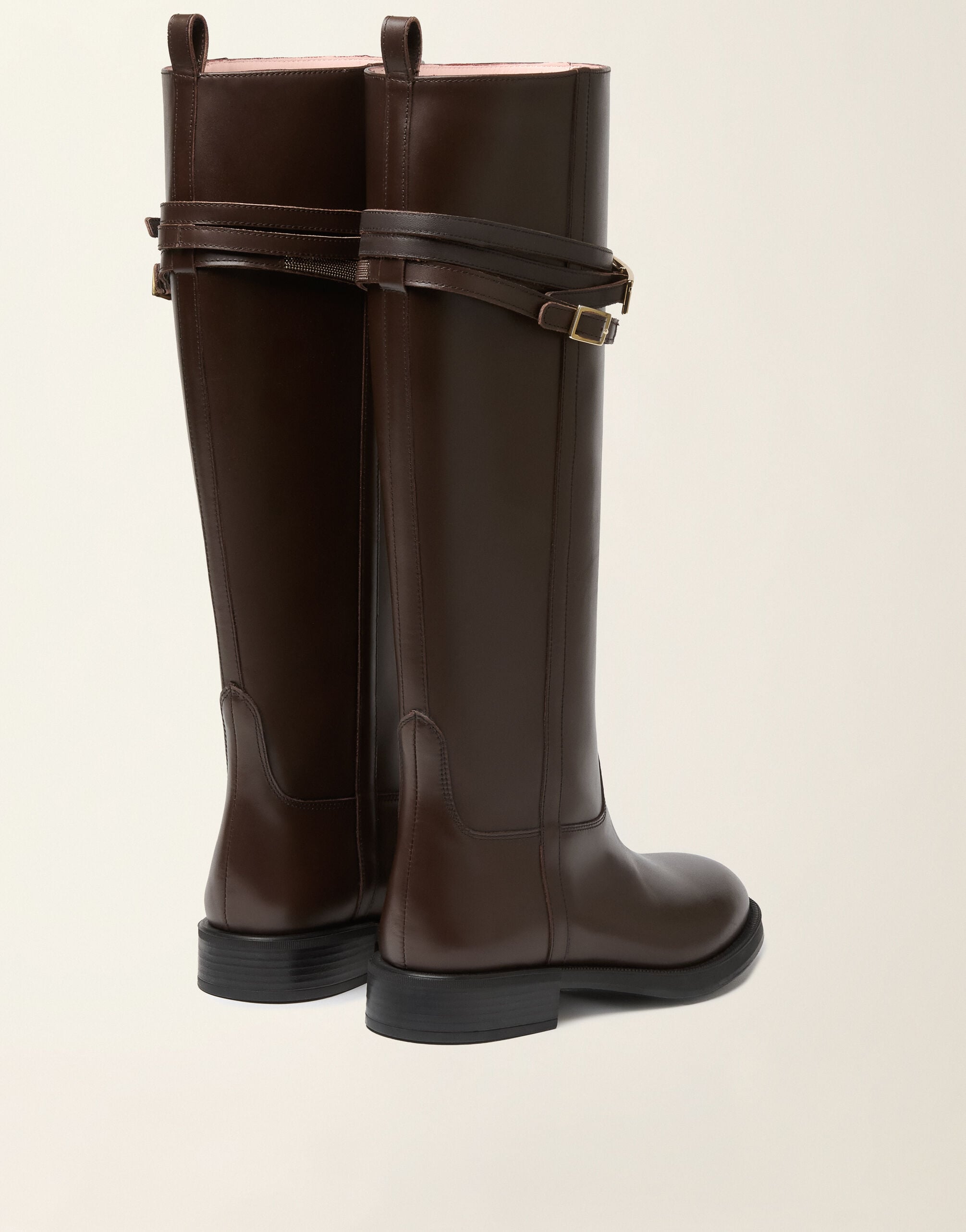 Fabiana Filippi Riding boot in brushed calfskin, ebony Ebony ASD216A821M5130000